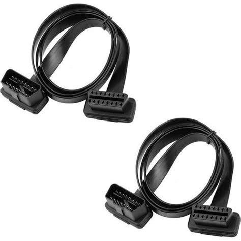 OBD II Câble d extension Ultra Low Profile 2 Pack 95CM OBD2 Câble