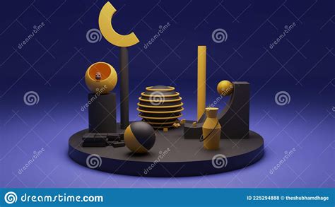 3d Objects 3d Shapes 3d Abstract Geometric Shapes Stock Illustration