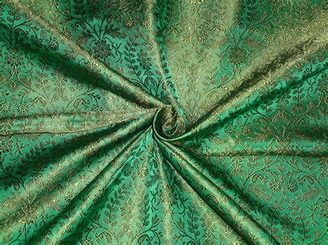 Silk Brocade Fabric Green 44