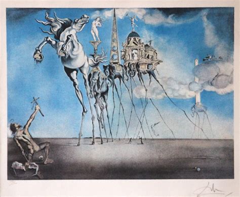 Salvador Dali La Tentation De Saint Antoine Lithographie Expertisez