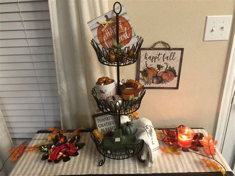 Fall Basket Decor Fall Home Appliances