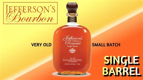 Jeffersons Reserve Single Barrel Very Old Small Batch Bourbon Youtube