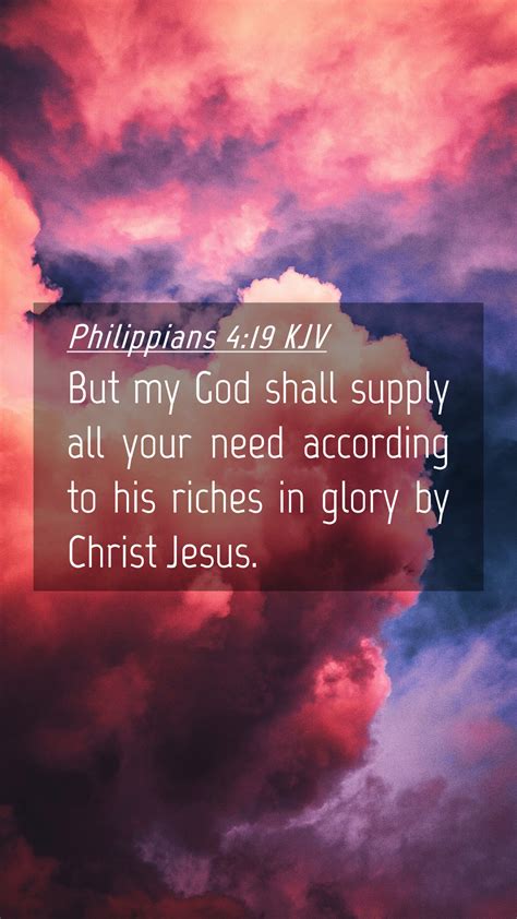 Philippians 4 19 KJV Mobile Phone Wallpaper But My God Shall Supply