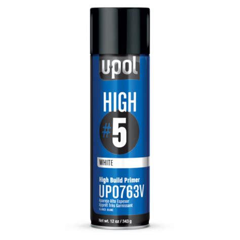 12oz Upol High Build Primer Aerosal White High 5 Lacquer Primer