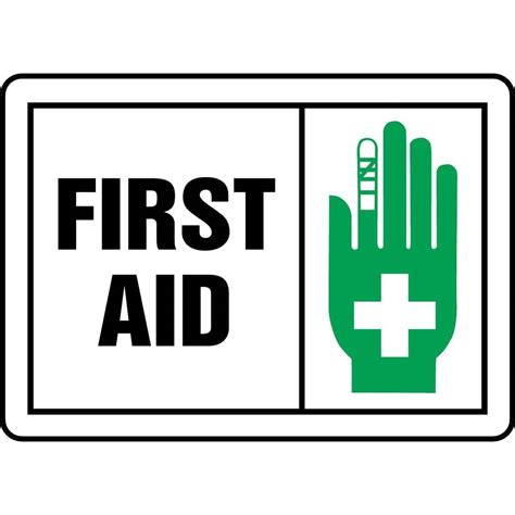 First Aid Graphic Alert Sign 14w X 10h — Gemplers