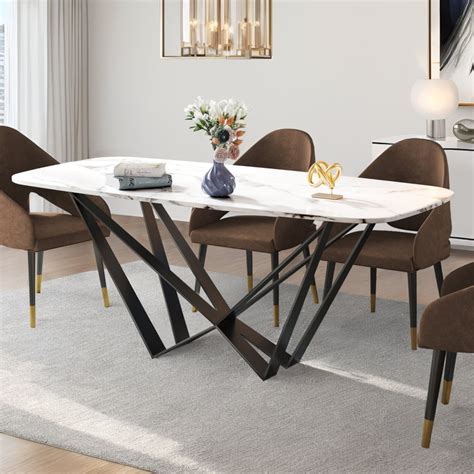 Balcke Trestle Natural Stone Dining Table For 6 Foter