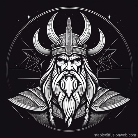 Odin With Ravens On Dark Background Stable Diffusion Online
