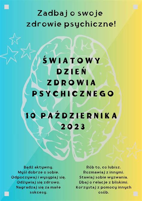 Wiatowy Dzie Zdrowia Psychicznego Szko A Podstawowa Nr W Lubi Cu