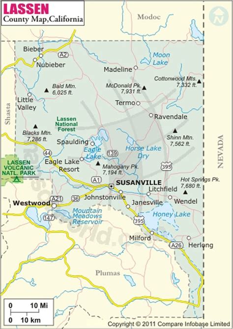 Map Lassen County - Nelly Yevette