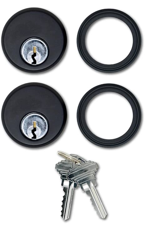 Arch Aluminum Mortise Key Cylinder Lock, 2 Pack, Keyed Alike (Same Keys
