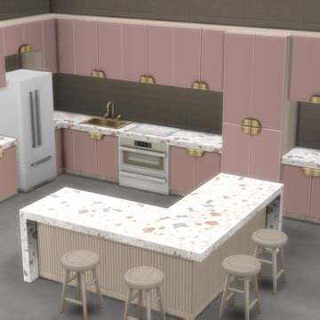 MACARON KITCHEN Myshunosun On Patreon Sims 4 Cc Furniture Living