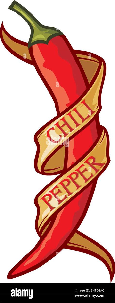 Chili Pepper Label Vector Illustration Stock Vector Image And Art Alamy