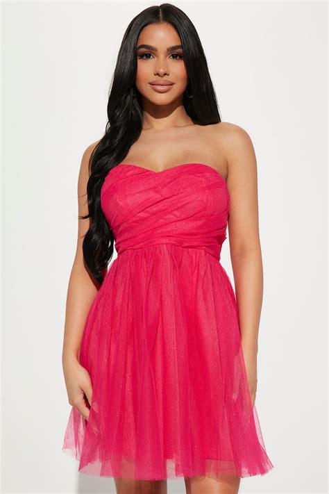 Tina Tulle Mini Dress Hot Pink Fashion Nova Dresses Fashion Nova