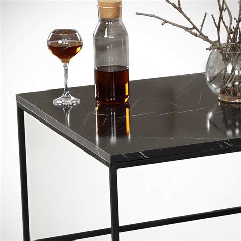 Table Basse ZINUS 43x95 Cm Noir Lumimania