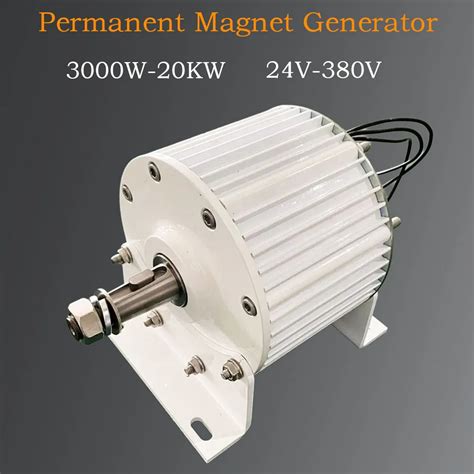 10kw 20kw Permanent Magnet Generator With Base 24v 380v Ndfeb Pmg Rare