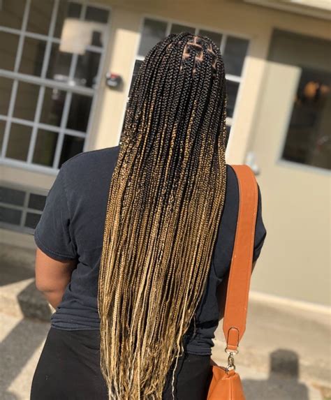 Ombre Knotless Honey Blonde Ombre Box Braids Dream Inuyasha