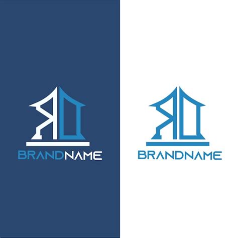 Premium Vector Modern Monogram Initial Letter Rd Logo Design Template