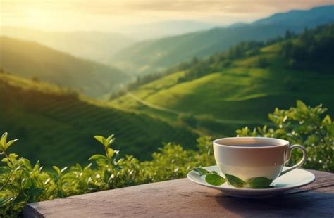 Premium Photo Cup Of Tea In The Mountains Is A Photo Of Mountain Tea