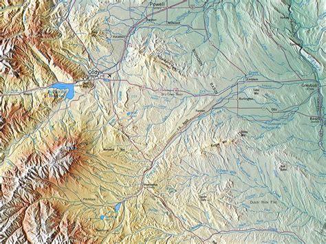 Wyoming Physical Wall Map By Raven Maps Images And Photos Finder