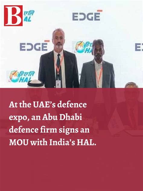 At The Uaes Defence Expo An Abu Dhabi Defence Firm Signs An Mou With