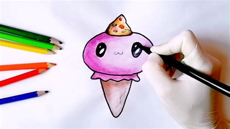 Disegnare Con Pinkato Come Disegnare Un Gelato Kawaii YouTube