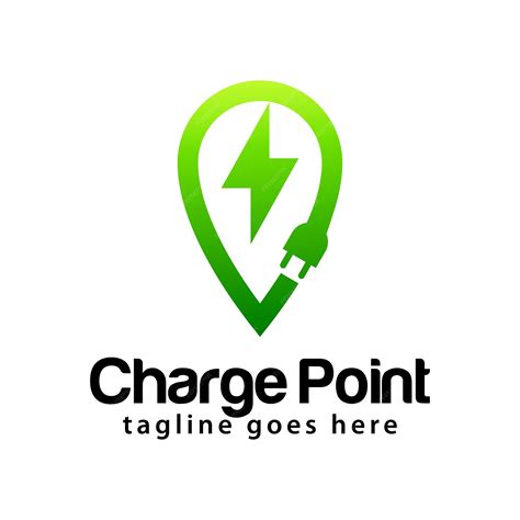 Premium Vector | Charge point logo design template