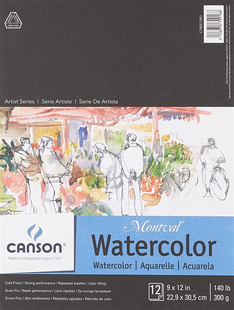 Canson Montval Watercolor Pad Cold Press Acid Free French Paper Fold