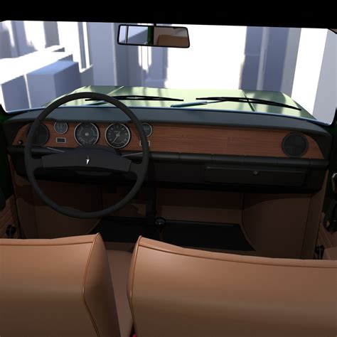 Renault 8 interior car details 3D model - TurboSquid 1625222