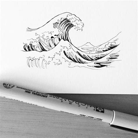 No 615 The Great Wave Of Spokane 1011drawings Penandink Drawing Illustration