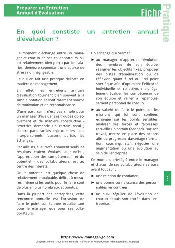 Préparer un Entretien Annuel d Evaluation