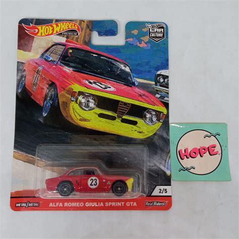 Jual Hot Wheels Premium Car Culture Door Slammers Alfa Romeo Giulia Sprint GTA Original Mattel
