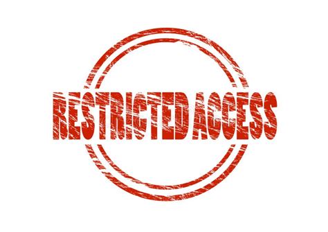 Restricted Access Red Rubber Stamp Stock Illustration Illustration Of