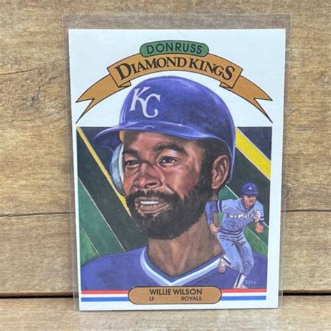 Donruss Baseball Card Diamond Kings Willie Wilson Kansas City