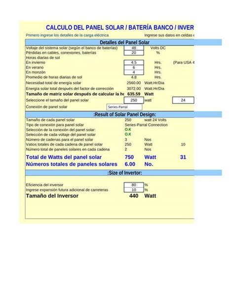 Calcule El Tama O Del Panel Solar Juan Arturo Guillen Pacheco Udocz