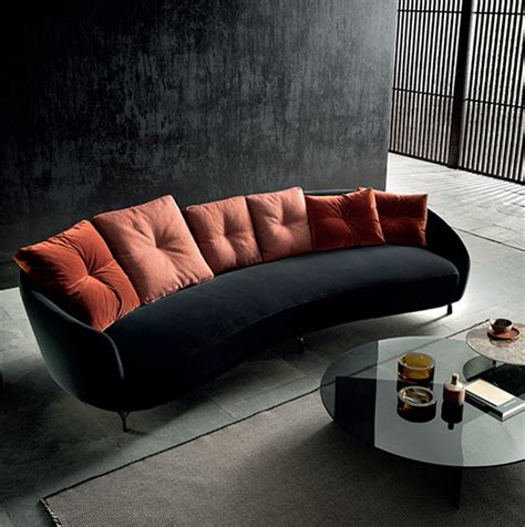 The Popularity of the Black Velvet Sofa - Modern Living room furniture ...