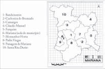 Mapa Do Munic Pio De Mariana Mg Distri Tos Fonte Souza