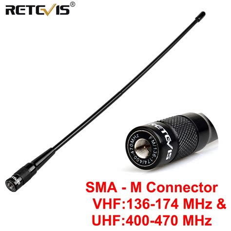 Retevis Rhd Walkie Talkie Antenna Sma M Male Vhf Uhf Walkie Talkie