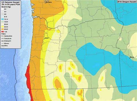 Oregon Earthquake Hazard Map