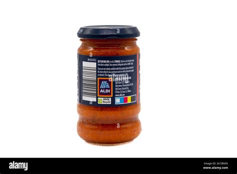 Irvine Scotland Uk August 20 2022 Aldi Branded Tomato And Grilled Peppers Stir Through