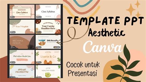 Keyword Template Ppt Aesthetic Di Canva Untuk Presentasi Youtube