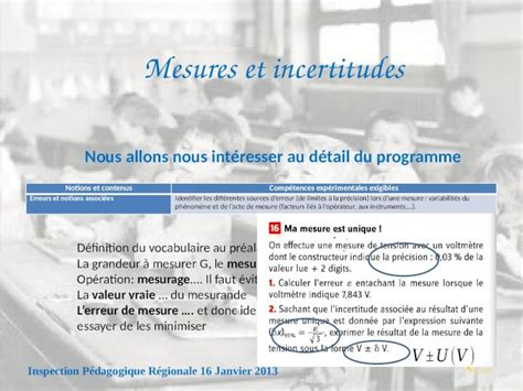 Ppt Mesures Et Incertitudes Nous Allons Nous Int Resser Au D Tail Du