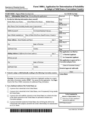 Fillable Online Photos State Form I 800A Application For Determination