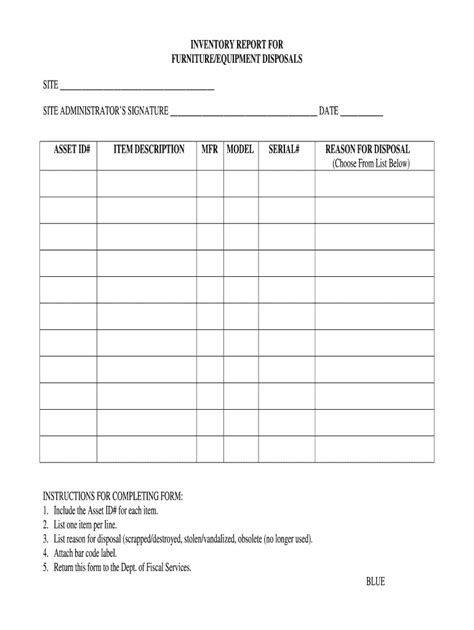 Asset Disposal Form 2020 2022 Fill And Sign Printable Template Online Us Legal Forms