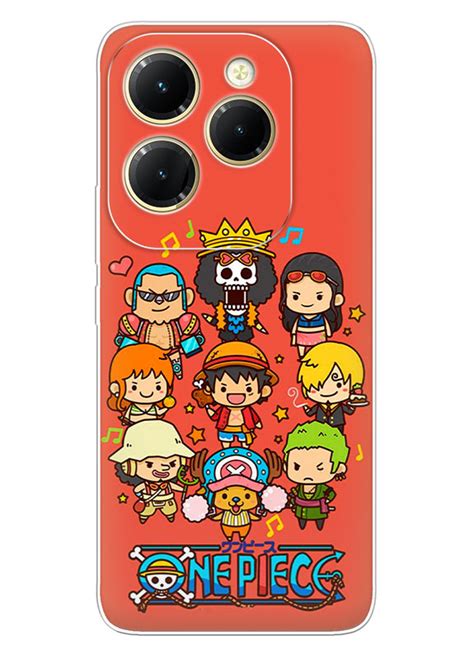 Infinix Hot 40 чехол Ван Пис One Piece название и главные герои в виде детей
