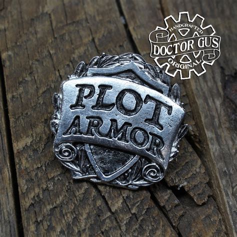 Plot Armor Badge Rpg Character Class Pin Handcrafted Pewter Accessories