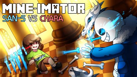 Sans VS Chara Minecraft Animation YouTube