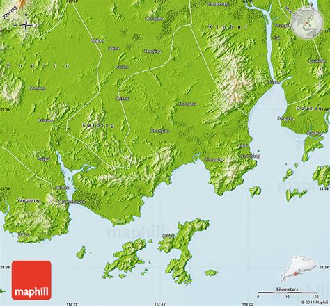 Physical Map of Taishan