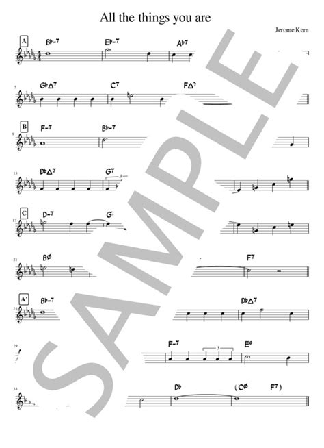 楽譜オールザシングスユーアーin Dジェロームカーン メロディその他 Piascore 楽譜ストア