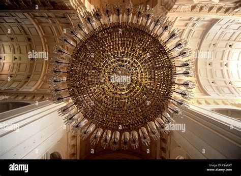 A Giant Crystal Chandelier In St Francis Of Assisi Church In Old Goa