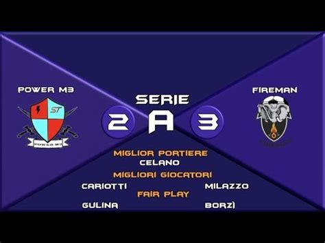 Ipro Serie A Power M Fireman Giornata Youtube